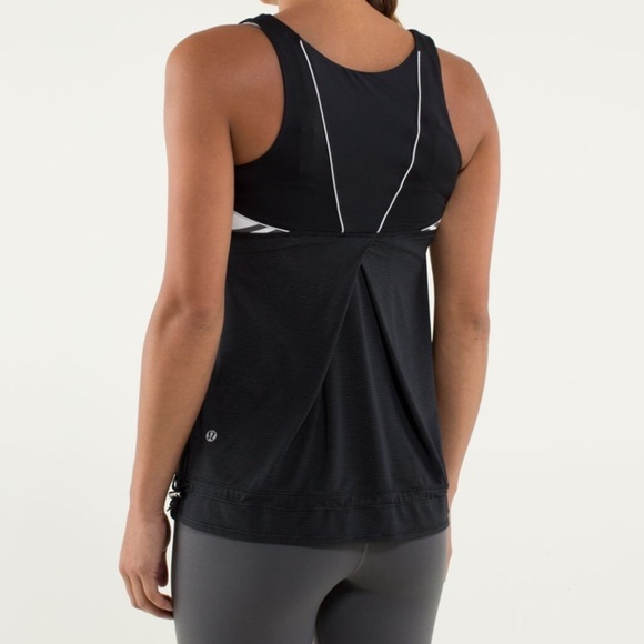 Lululemon Ta Ta Topper Tank top Black /
Groovy Stripe Nimbus - Picture 2 of 6